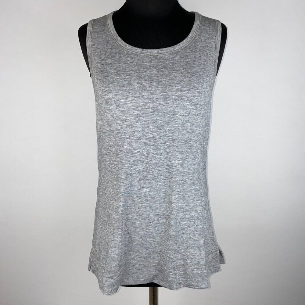 Yummie By Heather Thomson Cameron Muscle Tank Womens XS Gray Open Back Accent